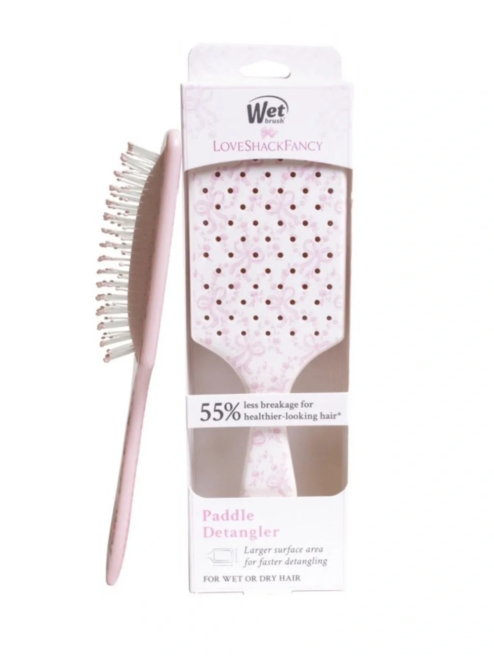 LoveShackFancy x target- wetbrush coquette bow Paddle Detangler brush